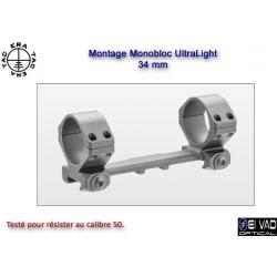 Montage Monobloc ERA-TAC UltraLight 34 mm - Inclinaison 0 ou 20 MOA