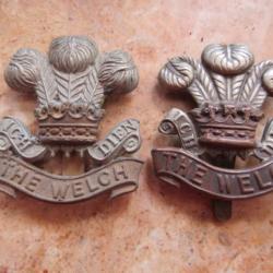 1 cap badge  Welsh Regiment (Welch)  au choix Britannique Anglais ww1 ww2 première seconde guerre