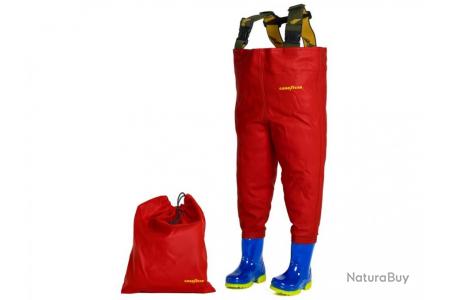 Waders Goodyear Pour Enfants Kidsplay Verts Salopette PVC Polyester