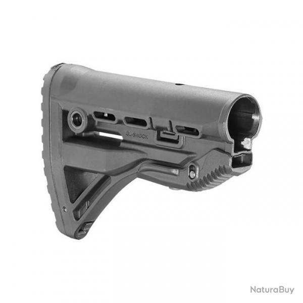Crosse FAB Defense GL-Shock noire avec absorbeur de recul pour AR-15/M4/M16