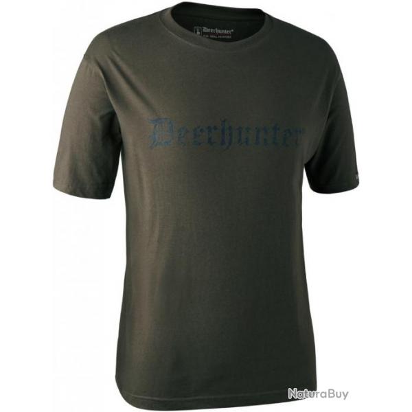 T shirt logo Deerhunter  manches courtes Kaki