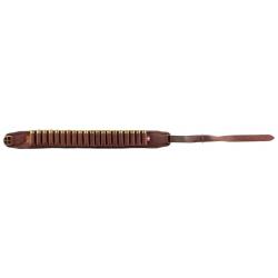 Cartouchières croupon ciré marron à tubes - Cal 20