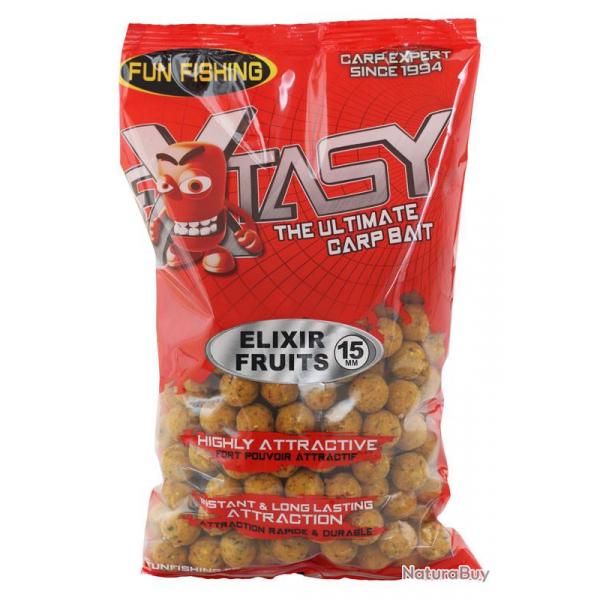 Extasy Bouillettes 800g 15mm Elixir Fruits Fun Fishing