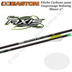 EASTON Axis 6 Flèches de chasse et tir 3D en carbone 5mm empennées avec des vanes Blazer 2 pouces 26