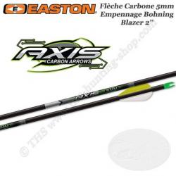 EASTON Axis 6 Flèches de chasse et tir 3D en carbone 5mm empennées avec des vanes Blazer 2 pouces 26