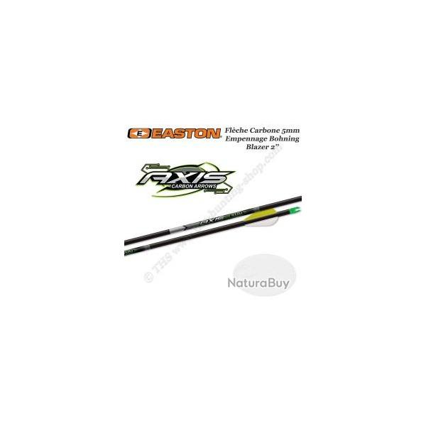 EASTON Axis 6 Flches de chasse et tir 3D en carbone 5mm empennes avec des vanes Blazer 2 pouces 60