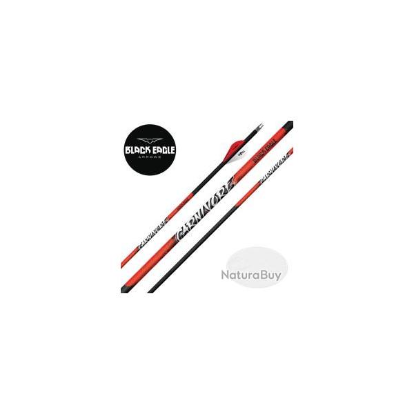 BLACK EAGLE ARROWS Carnivore 6 Flches de chasse et tir 3D en carbone empennes avec des vanes Blaze