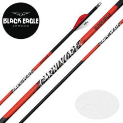 BLACK EAGLE ARROWS Carnivore 6 Flèches de chasse et tir 3D en carbone empennées avec des vanes Blaze