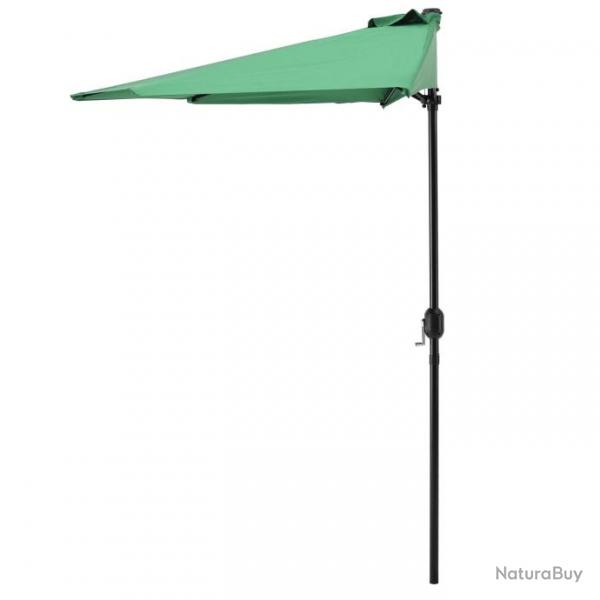 Demi parasol sur terrasse sur balcon polyester 300 cm vert 03_0001612