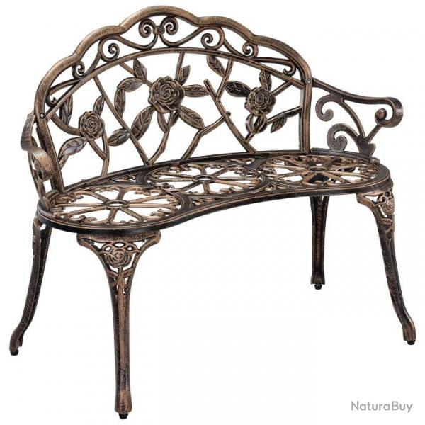 Banc de jardin chaise de jardin fonte rsistant 100 cm fonte couleur bronze 03_0001008