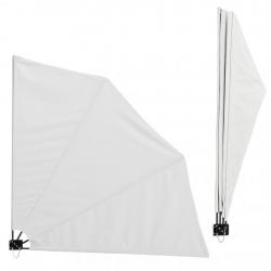 Parasol mural protection du soleil polyester 160 cm x 160 cm blanc 03_0003081