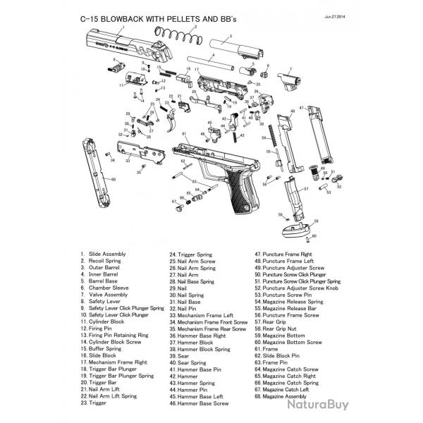 48 - Couvre valve gauche C-15 Blowback