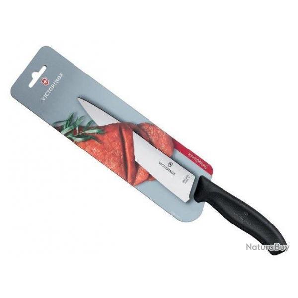 Couteau de cuisine swissclassic 19 cm noir VICTORINOX