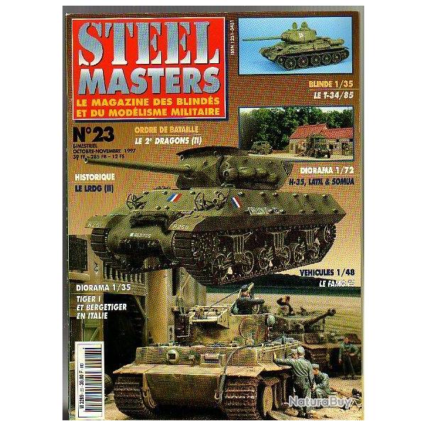 steelmasters 23 puis diteur , h-35 latil somua, , le lrdg 3, char t-34/85, famo sdkfz 9 , dragons