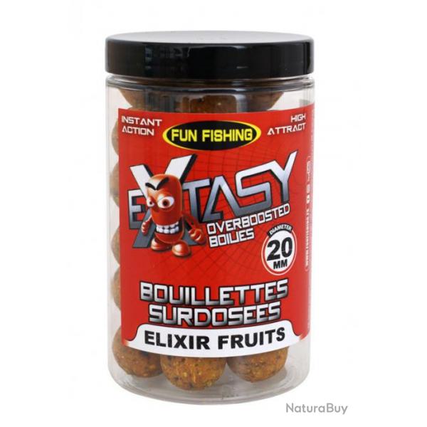 Bouillettes Surdoses Extasy 200gr 15/20mm Elixir Fruits Fun Fishing