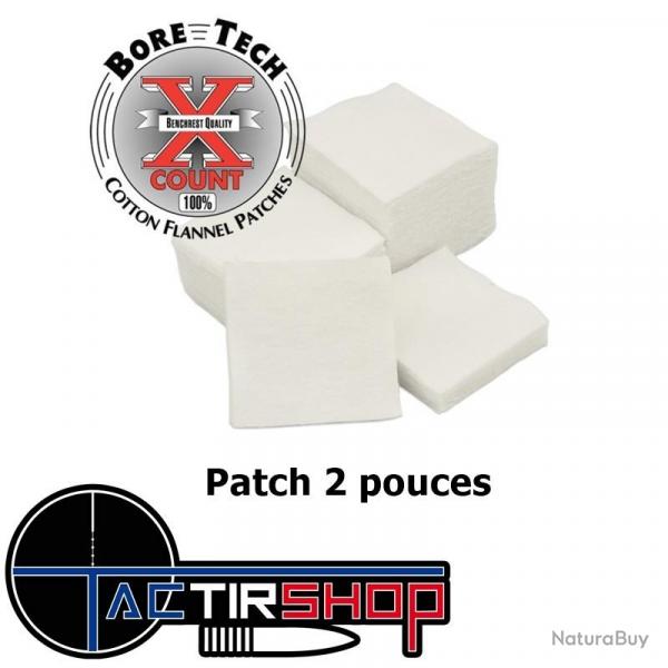 250 Patchs carr Bore Tech 2" Calibre .308 Cal., .338 Cal., .40 Cal., 10 mm, .44 Cal., .45 Cal.