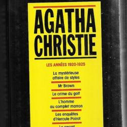 agatha christie compilation  les années 1920-1925 , 6 titres en 1 volume 1