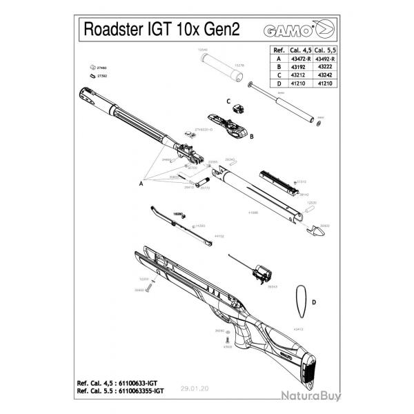 30920 - Capuchon Embout Gamo Roadster 4.5 mm et 5.5 mm