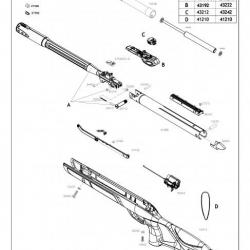 12530 - Gamo Goupille Avant de Maintien Charniere 400 Roadster 4.5 mm et 5.5 mm