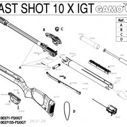 34190 - Gamo Rondelle de Crosse Fast Shot 10x IGT 4.5 mm