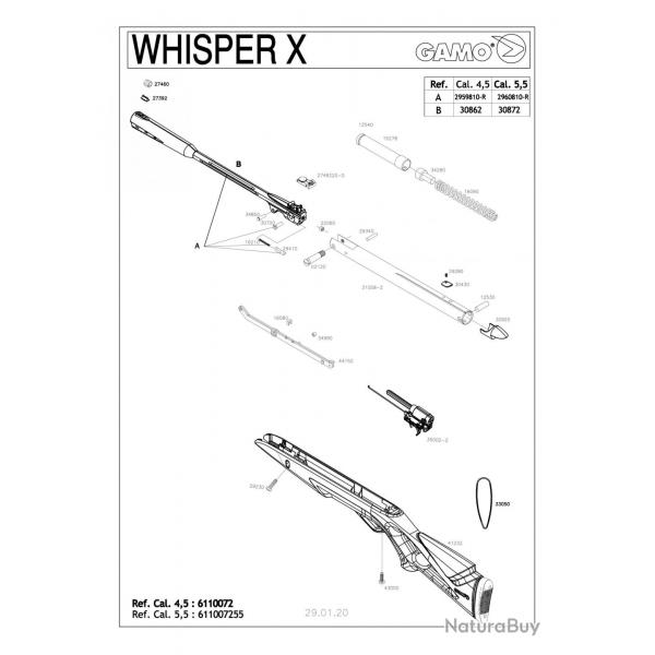 16210 - Gamo Ressort Verrou Whisper IGT 19.9J 4.5 mm