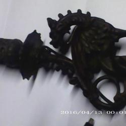 2 lampe dragon bronze