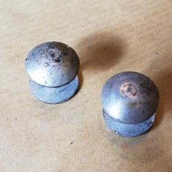 2 boutons de bretelle aluminium armée française (267)