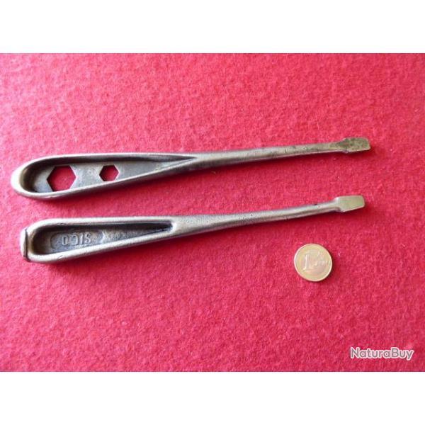 ancien tournevis en mtal de 24 cm et 22 cm