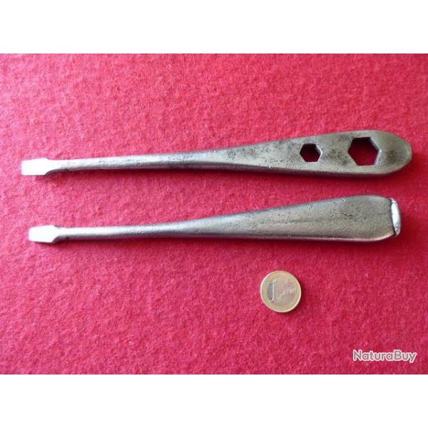 2 ancien tournevis en mtal de 24 cm et 22 cm