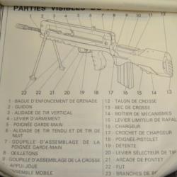 Affiches d'instruction FAMAS Armée Française, années 1980 Affiche AV.FA.ECPA photo cinéma des armées