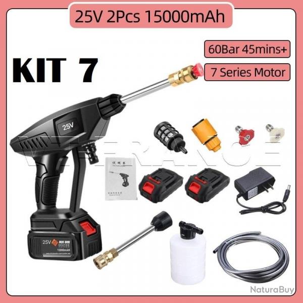 Pistolet Haute Pression sans Fil 30/60 Bars, Modele: Kit 7
