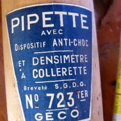 Accessoire automobile collector Pipette GECO Densimètre à Collerette