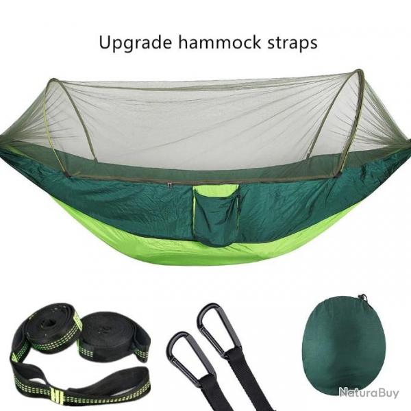 Hamac de Camping avec moustiquaire Pop-Up, facile  transporter VERT CLAIR XL LIVRAISON GRATUITE
