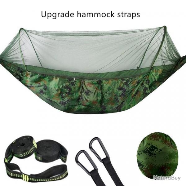 Hamac de Camping avec moustiquaire Pop-Up, facile  transporter CAMOUFLAGE  XL LIVRAISON GRATUITE