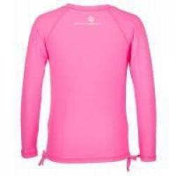 T-Shirt ant-irritations à manches longues, rose fluo 86-92 cm