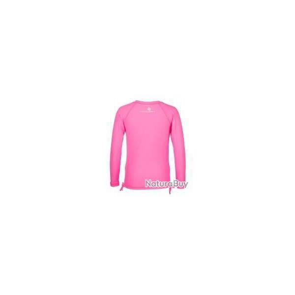 T-Shirt ant-irritations  manches longues, rose fluo 86-92 cm