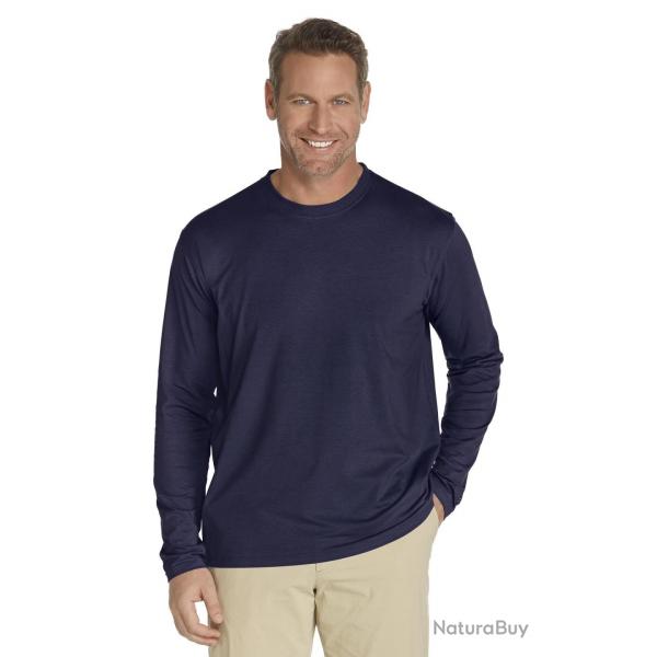 ZnO UV T-shirt Manches Longues Homme- Navy 40 (M)
