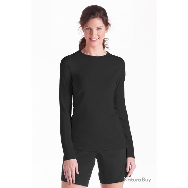 ZnO UV T-shirt Manches Longues Femme - black 44 (XL)