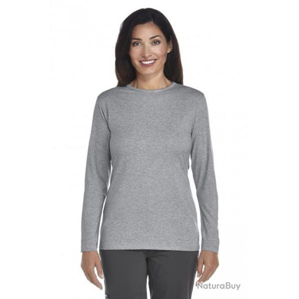 ZnO UV T-shirt Manches Longues Femme - grey 42 (L)