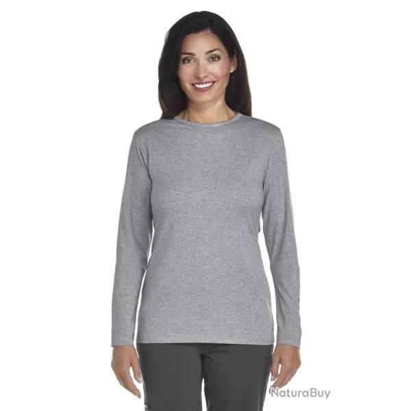 ZnO UV T-shirt Manches Longues Femme - grey 42 (L)
