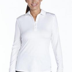 Polo Manches Longues Anti UV Femme- Slate/White white 42 (L)
