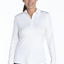 Polo Manches Longues Anti UV Femme- Slate/White white 42 (L)