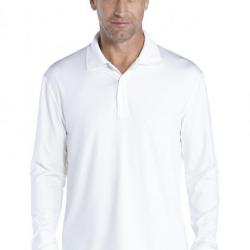 Polo Manches Longues Anti UV homme, blanc 44 (XL)