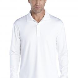 Polo Manches Longues Anti UV homme, blanc 44 (XL)