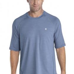 T shirt manches courtes Sportwear pour Hommes anti UV- storm blue 38 (S)