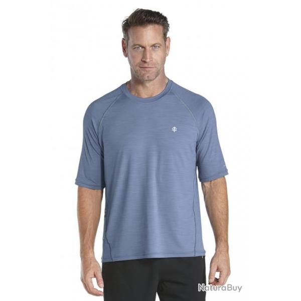 T shirt manches courtes Sportwear pour Hommes anti UV- storm blue 38 (S)