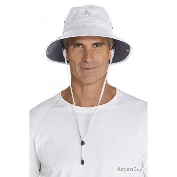 Bob anti UV homme, blanc S/M (56CM)