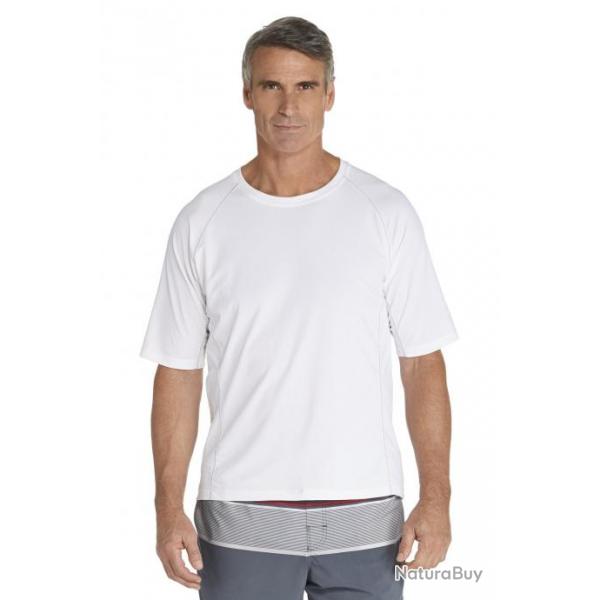 T-Shirt de bain manches courtes pour Hommes - Blanc 38 (S)