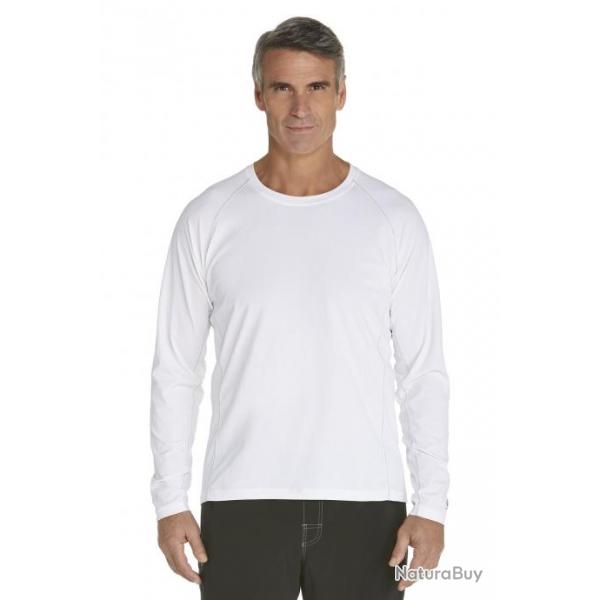 T-Shirt Manches Longues anti Uv pour Hommes- white 44 (XL)