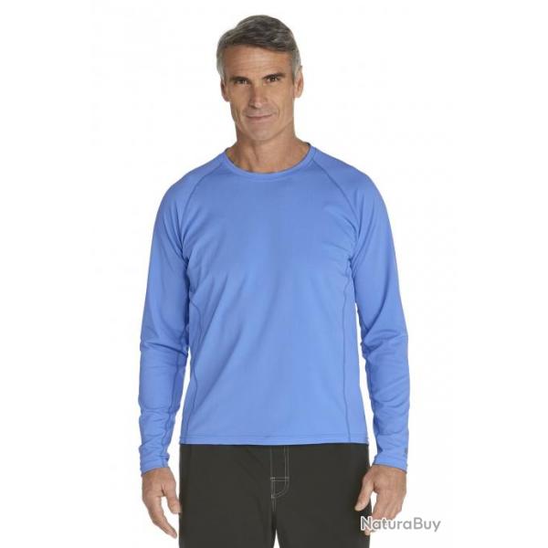 T-Shirt Manches Longues anti Uv pour Hommes - surf blue 38 (S)